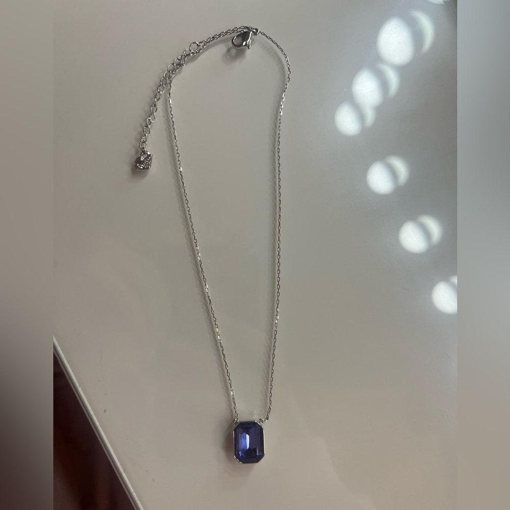 Swarvoski  Necklace with Purple Pendant
